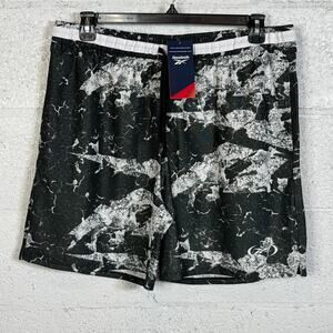 CReebok Men's Basketball Transition Shorts, Black/White 2XL MSRP $55